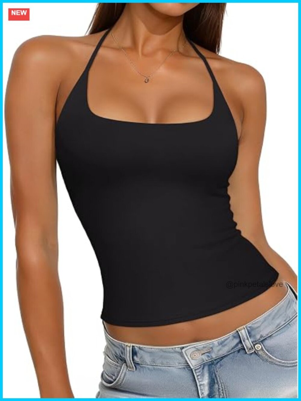 Sexy Halter Backless Tank Top Double Lined Crop Camisole Y2K Going Out Top
